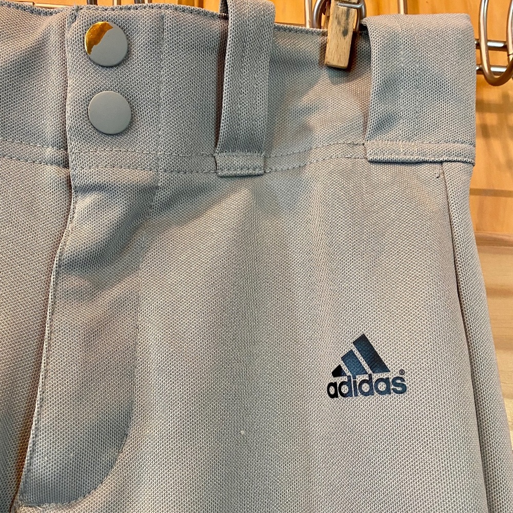 adidas Kids Gray Baseball Pants - Picture 9 of 14